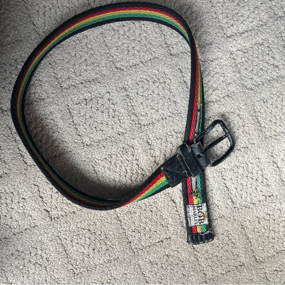 Bilabong x Bob Marley Rasta-Inspired weaved Men's Belt
